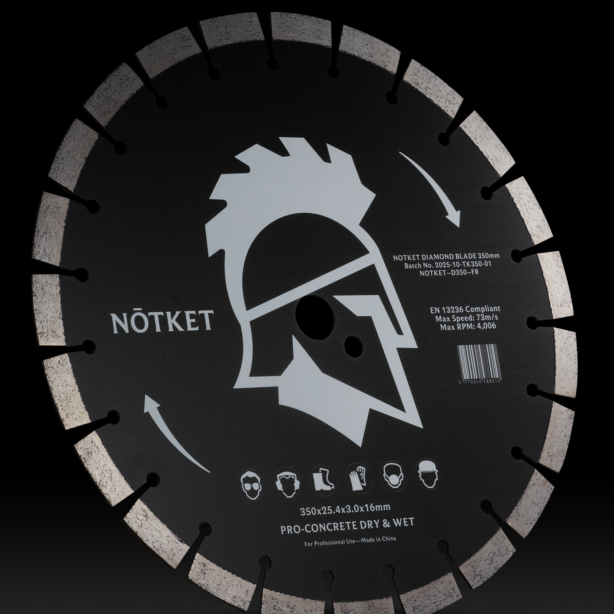 Disque diamant NŌTKET® béton frais — vue détaillée